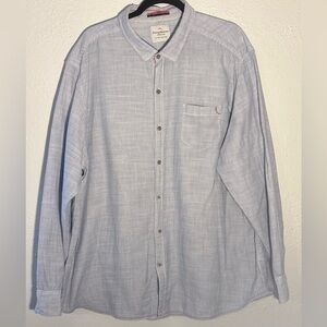 Tommy Bahama Men’s Button Down Long Sleeve Cotton Blue/White Shirt Size 3XL